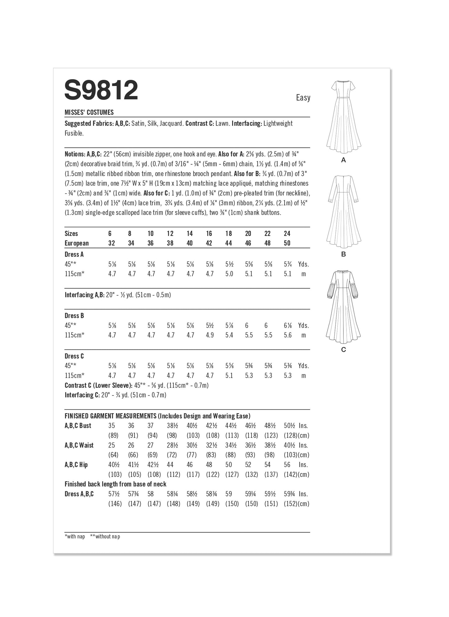 Simplicity 9812