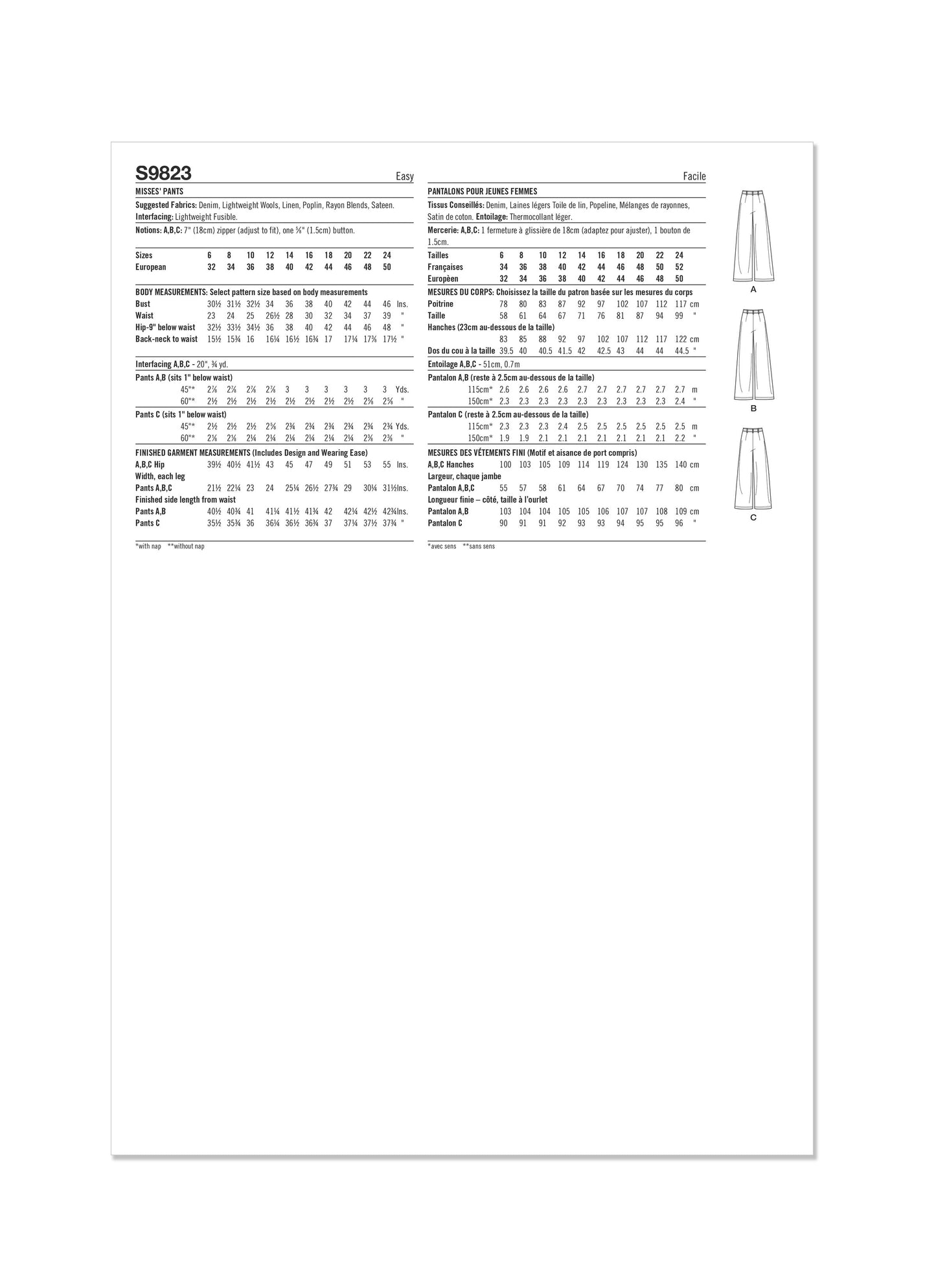 Simplicity 9823