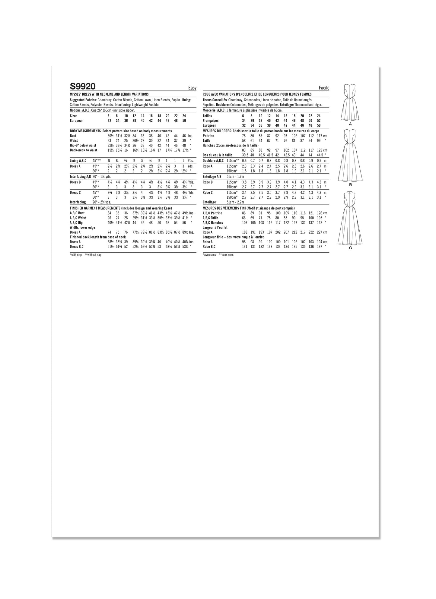 Simplicity 9920