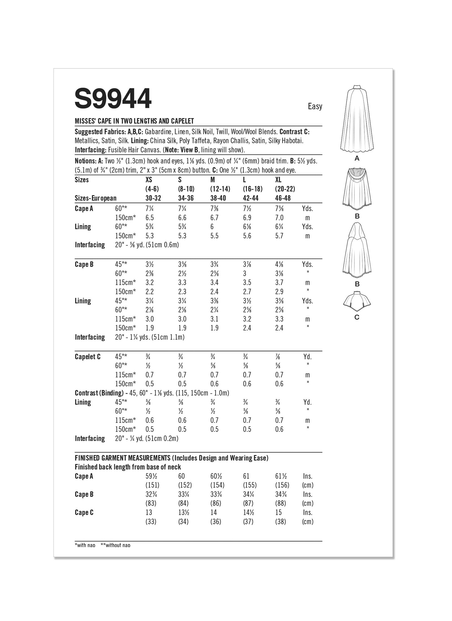 Simplicity 9944