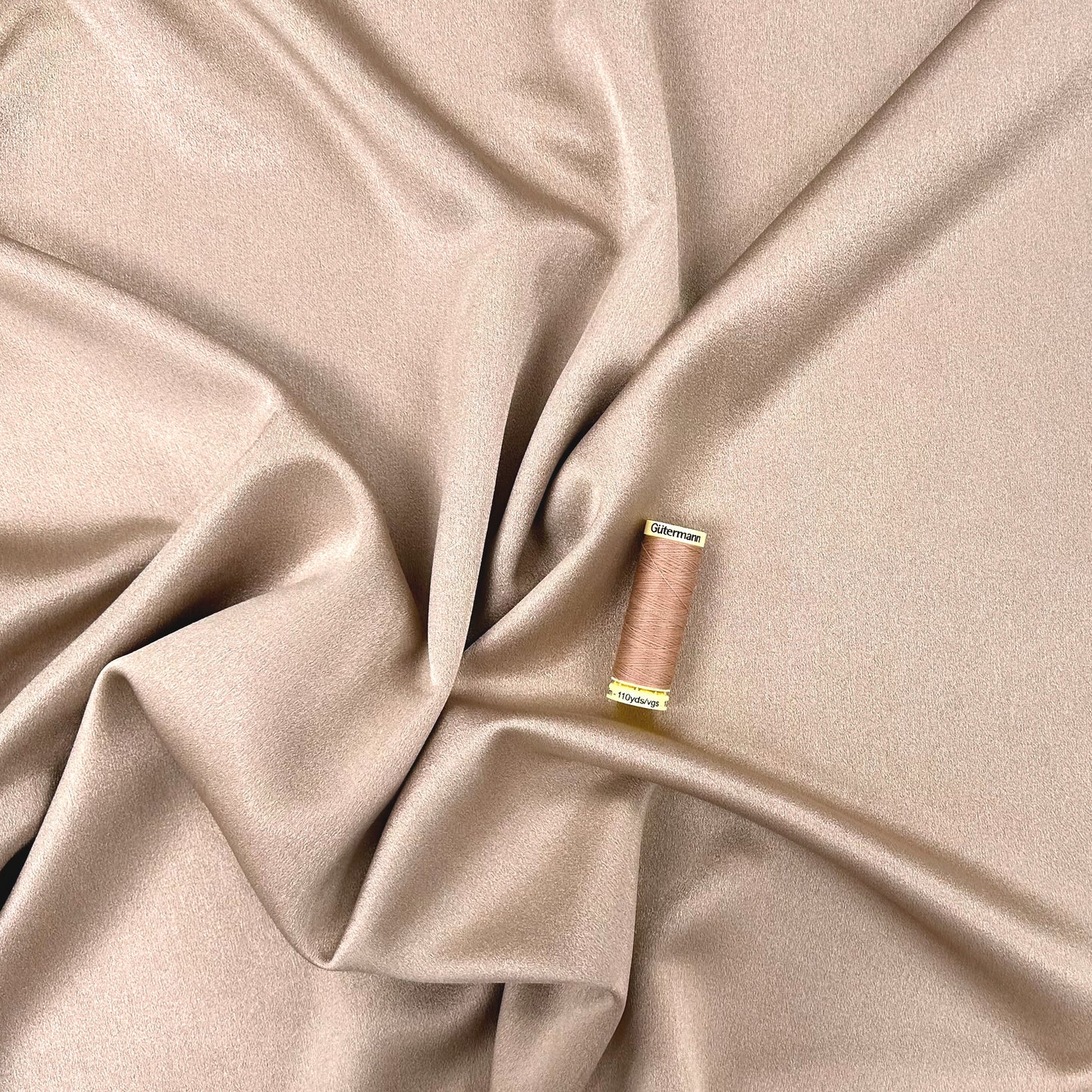 Satin Backed Crepe - Beige - 1.6M Remnant