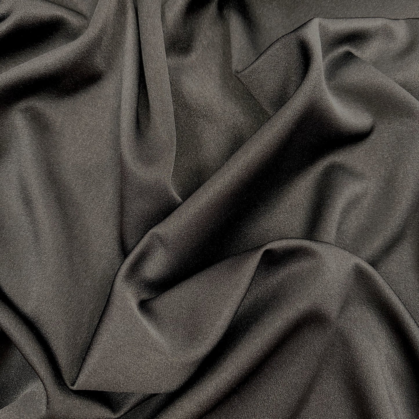 Satin Backed Crepe - Black