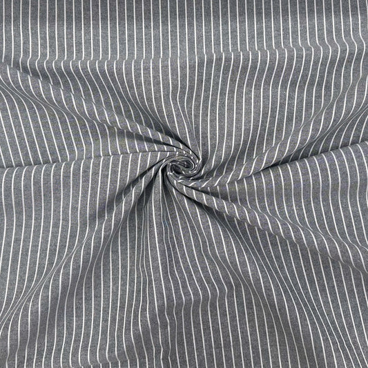 Yarn Dyed Stripe - Cotton/Linen Blend - Black/Charcoal