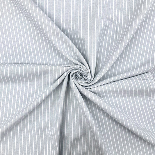 Yarn Dyed Stripe - Cotton/Linen Blend - Silver