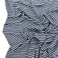 Blue Stripe Viscose Jersey - Denim