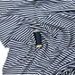 Blue Stripe Viscose Jersey - Denim
