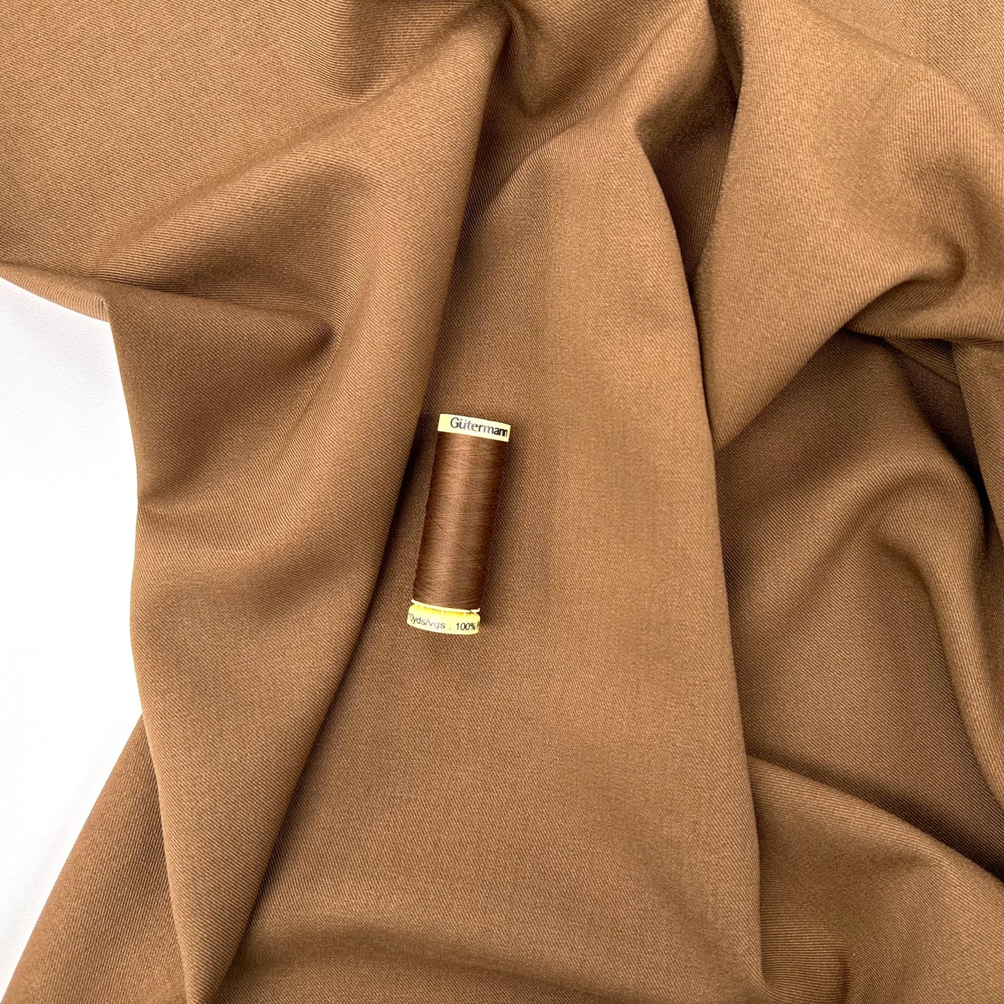 Poly-Viscose Twill Suiting - Tan