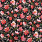 Watercolour Flowers Digital Cotton Jersey - Black