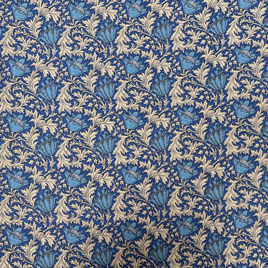 William Morris Anemone Cotton Poplin - Blue
