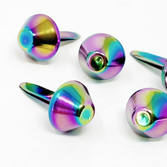 Metal Bag Feet - 12mm - Rainbow