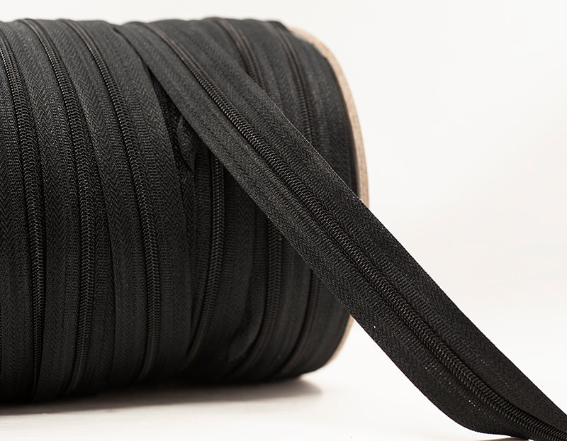 Continuous Zipper Tape - 4mm - Black