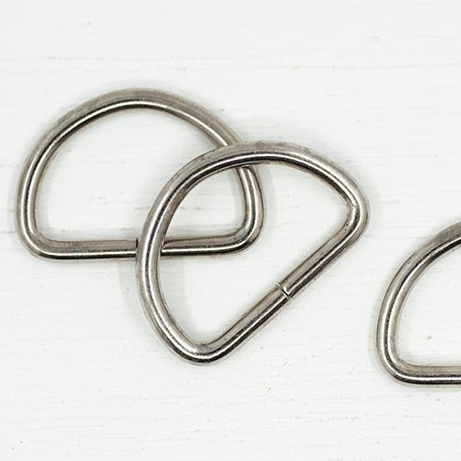 Metal D Rings - 25mm - Silver