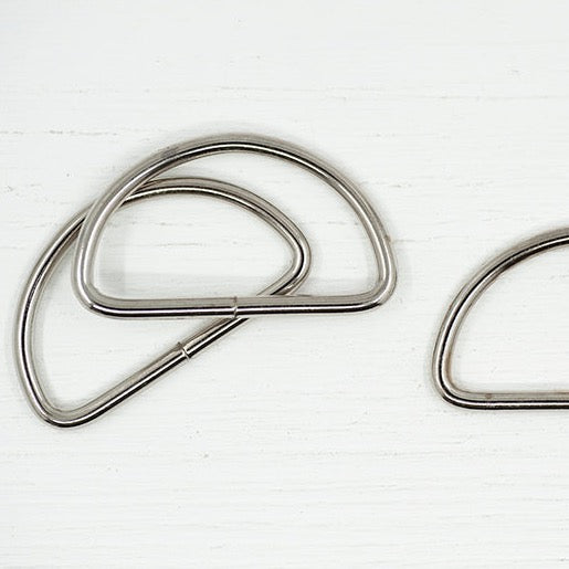 Metal D Rings - 38mm - Silver