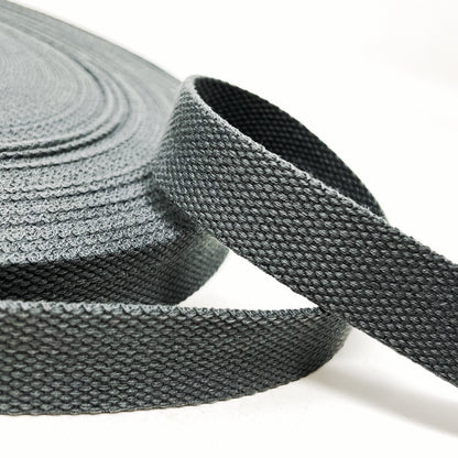 Solid Cotton Blend Webbing - 25mm