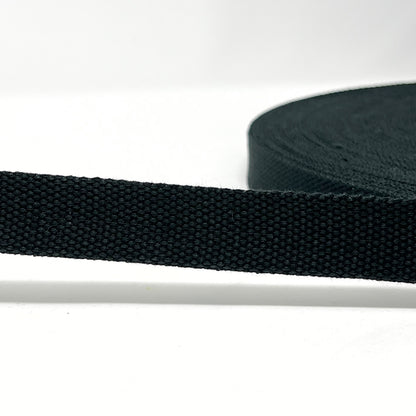 Solid Cotton Blend Webbing - 25mm