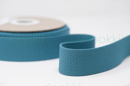 38mm Cotton Webbing - Antique Blue