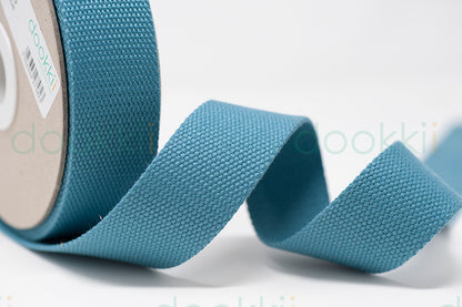 38mm Cotton Webbing - Antique Blue