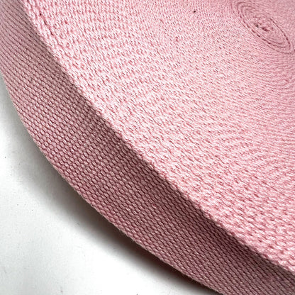 Solid Cotton Blend Webbing - 38mm