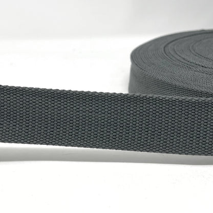 Solid Cotton Blend Webbing - 38mm