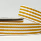 38mm Webbing - Yellow/White Stripes