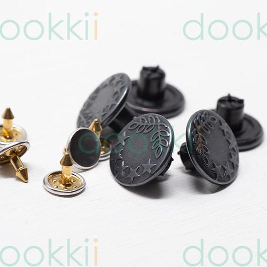Hammer on Jeans Buttons 17mm - Gunmetal
