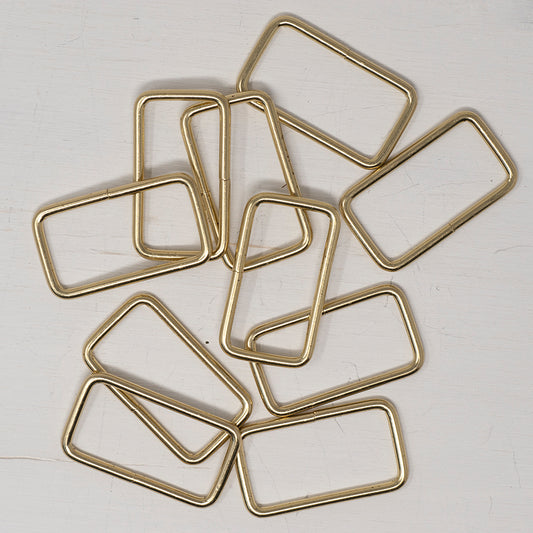 Metal Strap Connector - 38mm - Bright Brass