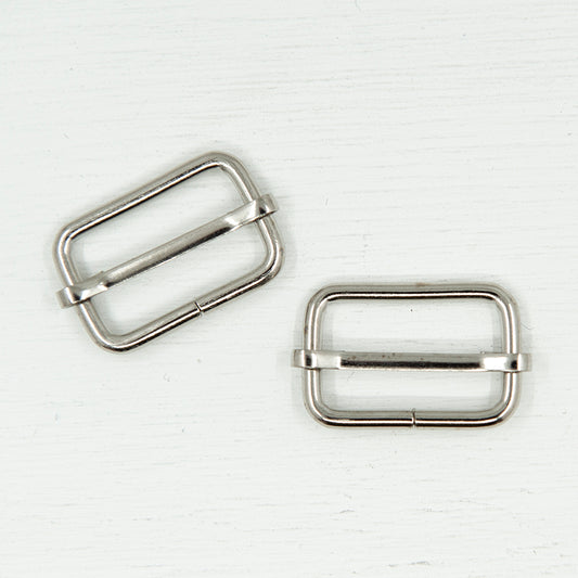 Metal Strap Slider - 25mm - Silver