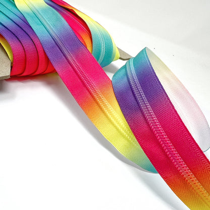 Deluxe Continuous Zipper Tape - 6mm (No.5) - Rainbow