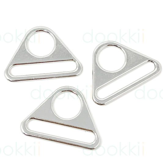 Metal Triangle Connector - 38mm - Silver