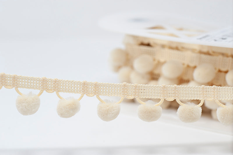 28mm Pom Pom Trim - Cream
