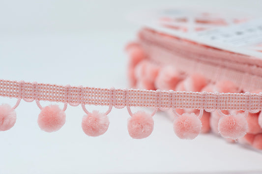 28mm Pom Pom Trim - Pink