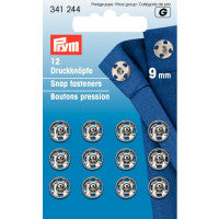 Prym Sew-On Snap Fasteners 9mm Silver