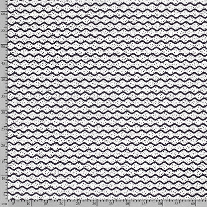 Doodle Waves Poly/Cotton Canvas