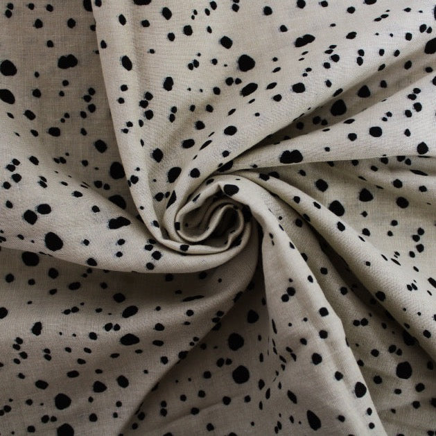 Inky Spots Double Gauze - Sand