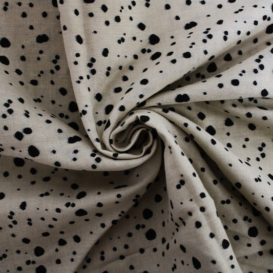 Inky Spots Double Gauze - Sand