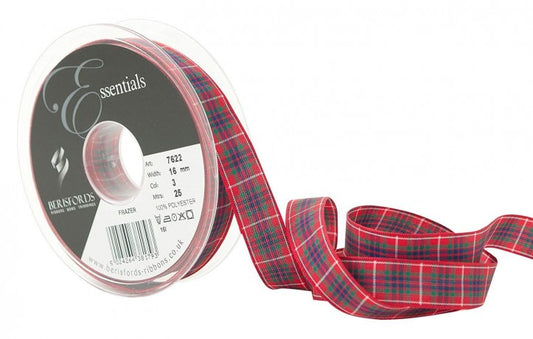 Berisfords Tartan 16mm Ribbon
