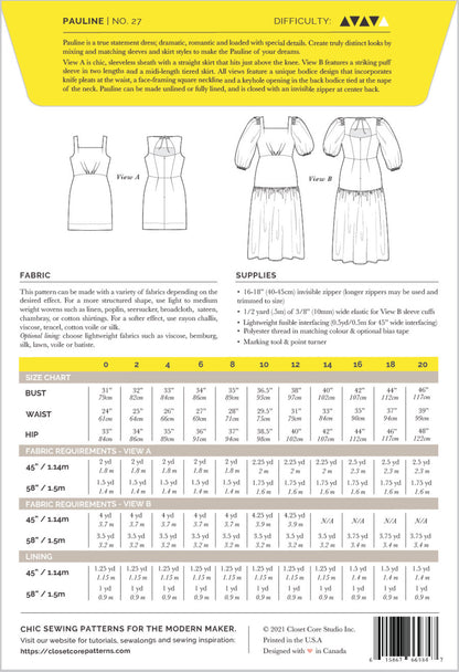 Closet Core Patterns Pauline Dress