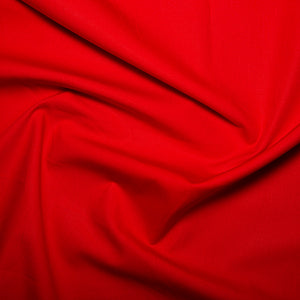 Cotton Poplin - Bright Red