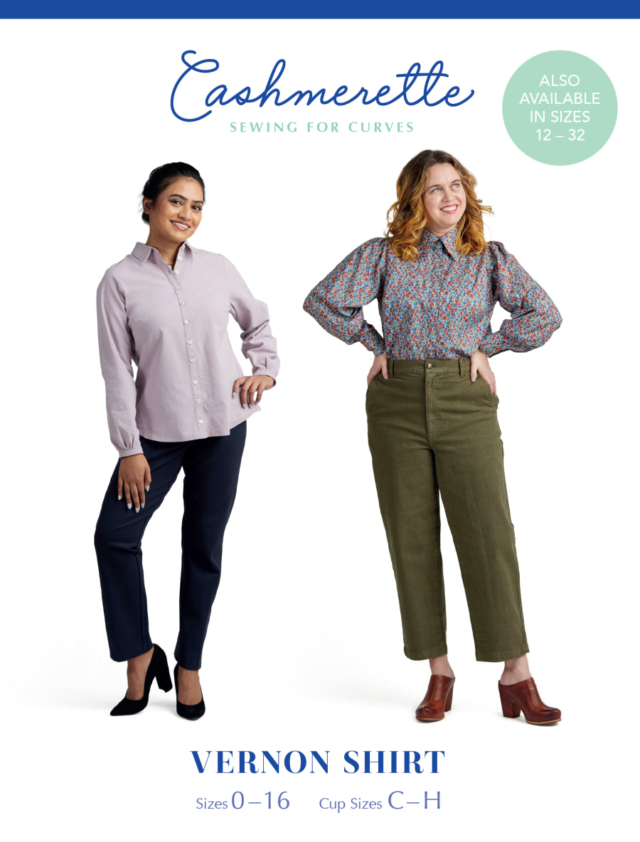 Cashmerette Vernon Shirt Sizes 0-16