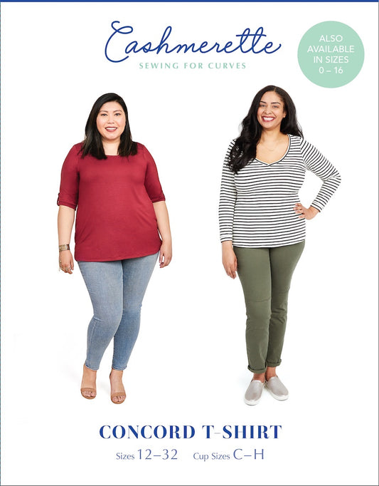 Cashmerette Concord T Shirt Sizes 12-32