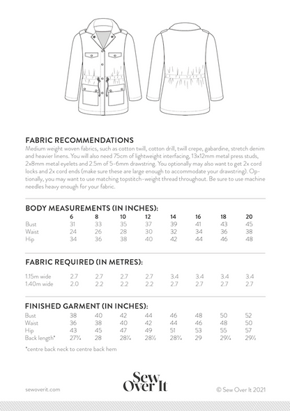 Sew Over It Dorothy Jacket