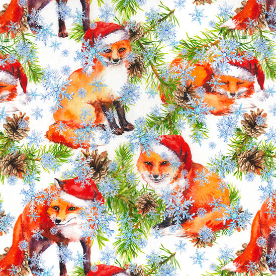 Festive Fox - Digitally Printed Cotton