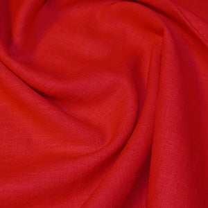 Washed 100% Linen - Red