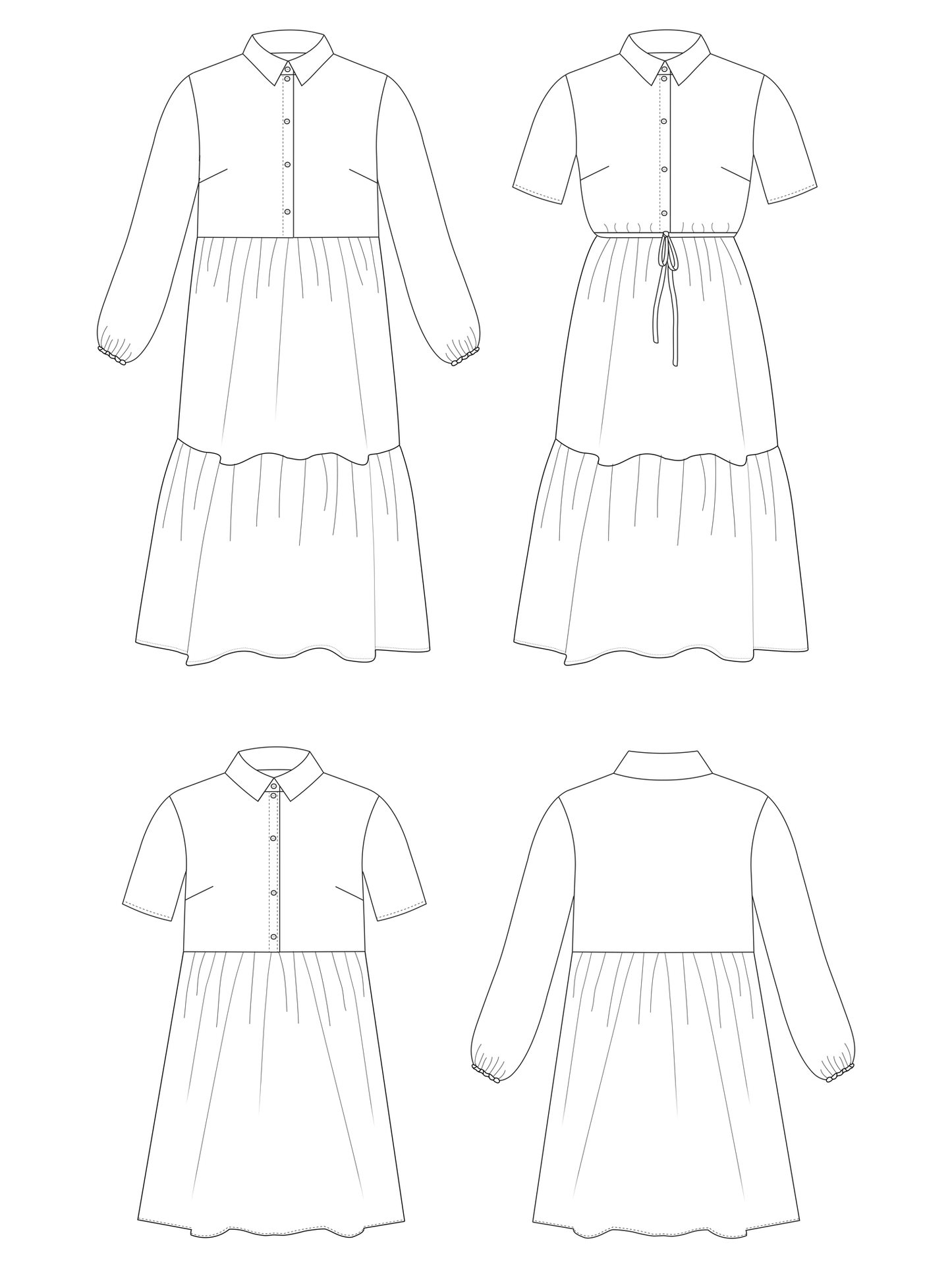 Tilly and the Buttons Lyra Shirt Dress - Sizes UK 6-34