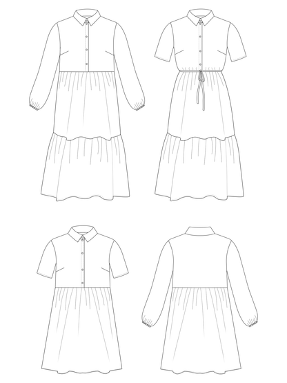 Tilly and the Buttons Lyra Shirt Dress - Sizes UK 6-34