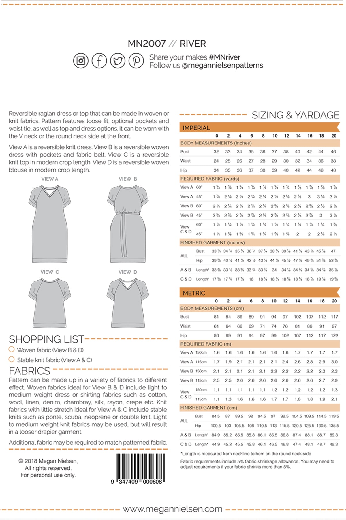 Megan Nielsen River Dress & Top