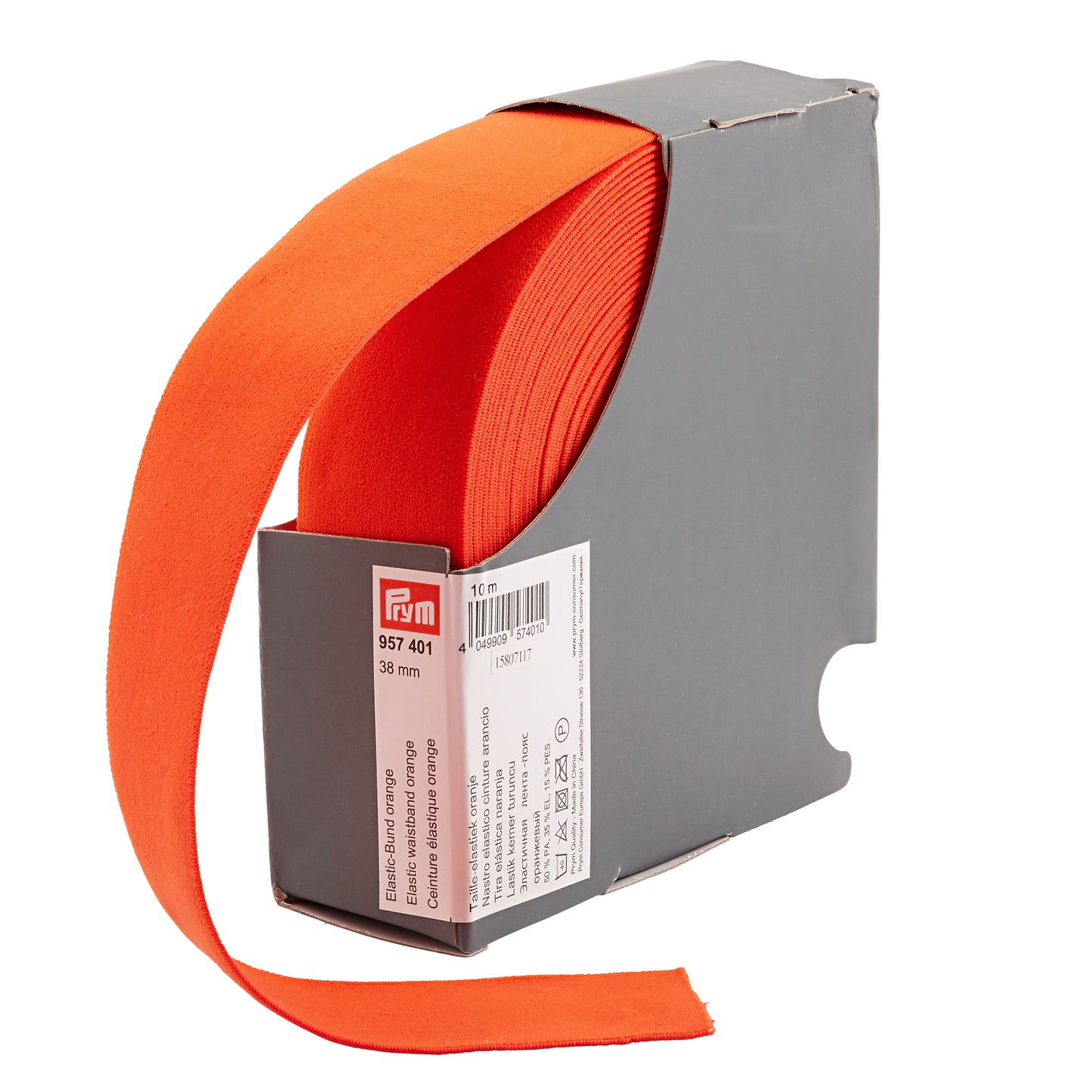 Prym Elastic Waistband - Orange 38mm