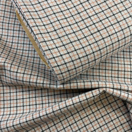 Poly/Wool Check - Caramel