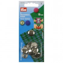 Prym Cover Buttons - Silver - 15mm