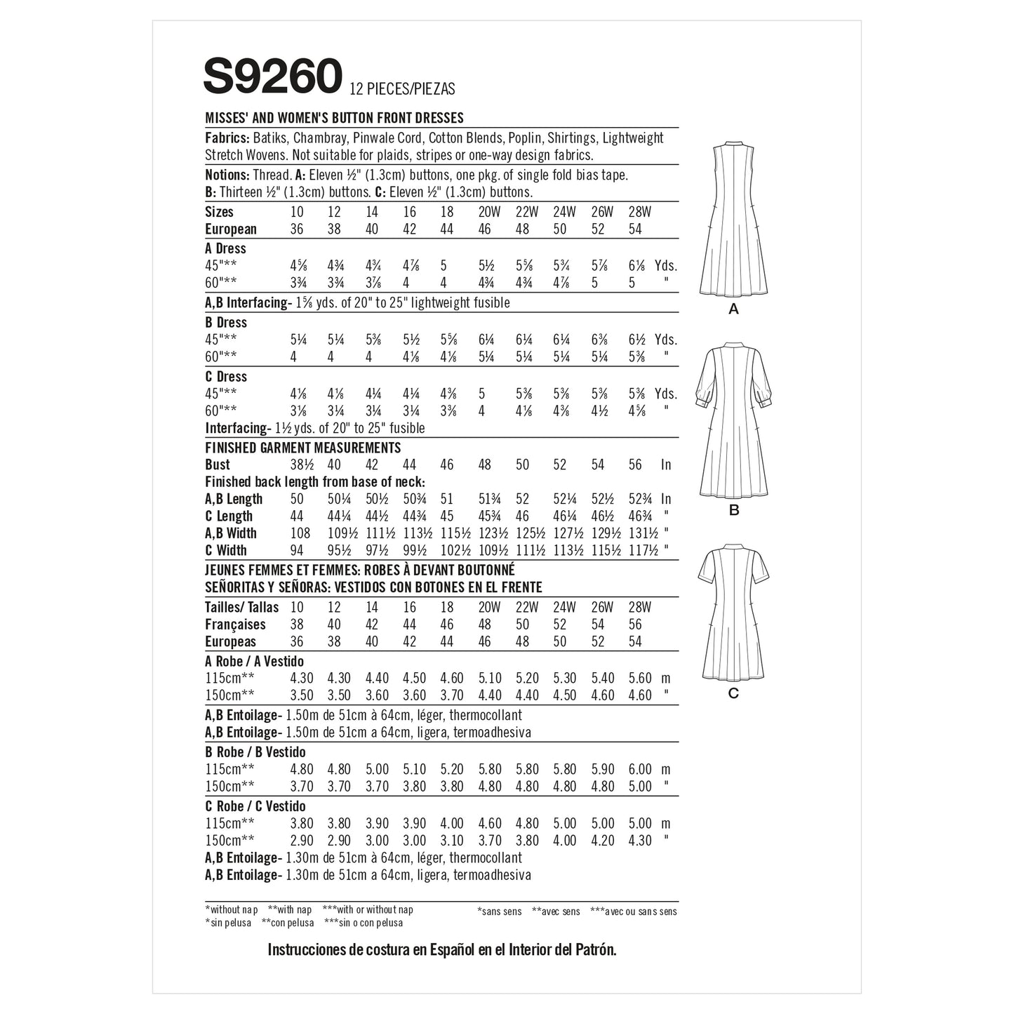 Simplicity 9260